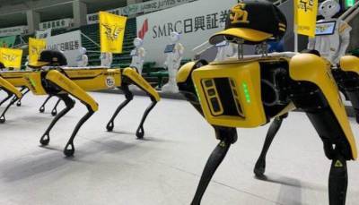 Роботы Boston Dynamics станцевали на бейсбольном стадионе в Японии
