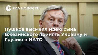 Пушков высмеял идею сына Бжезинского принять Украину и Грузию в НАТО