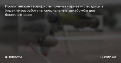 Пропутинские террористы получат «привет» с воздуха: в Украине разработаны специальные авиабомбы для беспилотников