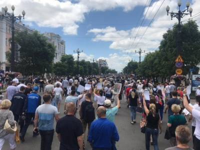 15 тысяч человек вышли в поддержку Сергея Фургала в Хабаровске