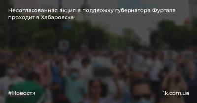 Несогласованная акция в поддержку губернатора Фургала проходит в Хабаровске