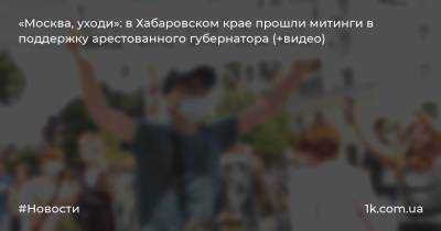«Москва, уходи»: в Хабаровском крае прошли митинги в поддержку арестованного губернатора (+видео)