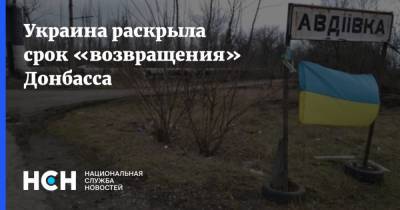 Украина раскрыла срок возвращения Донбасса