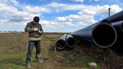 Первый эшелон для строительства водопровода прибыл в Крым