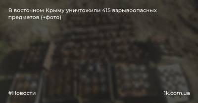 В восточном Крыму уничтожили 415 взрывоопасных предметов (+фото)