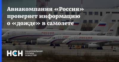 Авиакомпания «Россия» проверяет информацию о «дожде» в самолете