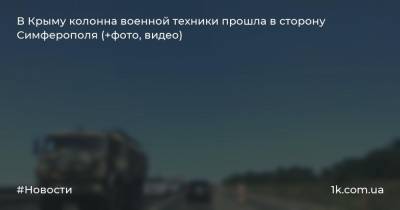 В Крыму колонна военной техники прошла в сторону Симферополя (+фото, видео)