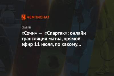 «Сочи» — «Спартак»: онлайн трансляция матча, прямой эфир 11 июля, по какому каналу покажут
