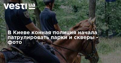 В Киеве конная полиция начала патрулировать парки и скверы - фото