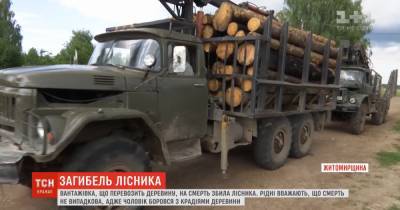 В Житомирской области грузовик с древесиной сбил лесника: родственники погибшего уверены, что намеренно