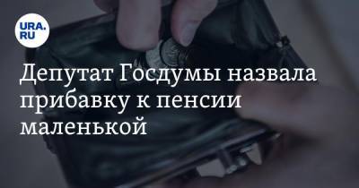 Депутат Госдумы назвала прибавку к пенсии маленькой