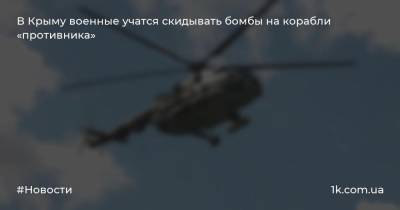 В Крыму военные учатся cкидывать бомбы на корабли «противника»