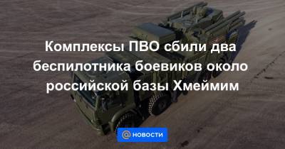Комплексы ПВО сбили два беспилотника боевиков около российской базы Хмеймим