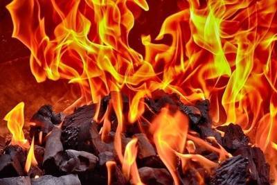 В Бурятии горел автомобиль, брошенный на дороге