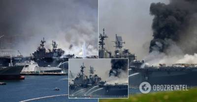 В США не могут потушить корабль ВМС: на борту тысячи тонн топлива. Фото и видео | Мир | OBOZREVATEL