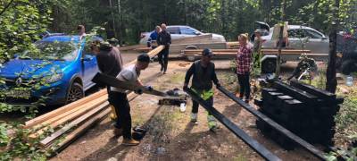 Добровольцы в Карелии реконструируют тропу в сторону финской границы