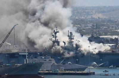 В Калифорнии на десантном корабле произошел взрыв и пожар - rtvi.com - шт. Калифорния - county San Diego
