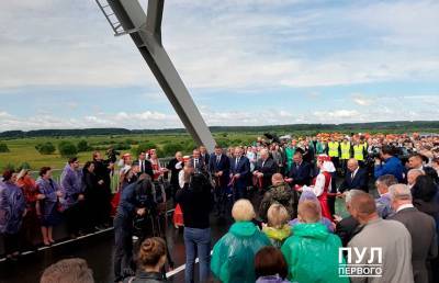 Президент открыл мост через реку Сож в Славгородском районе
