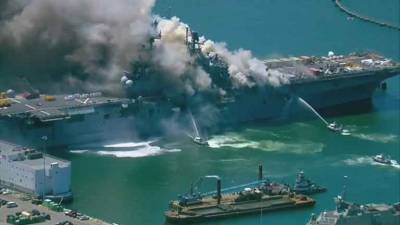 Взрыв и пожар на УДК ВМС США «Bonhomme Richard»: свыше 20 пострадавших