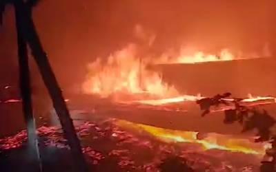 Пожар вспыхнул на базе отдыха под Одессой: видео ЧП