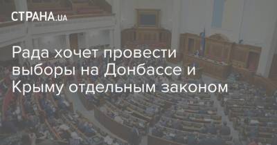 Рада хочет провести выборы на Донбассе и Крыму отдельным законом