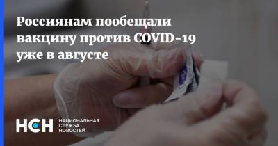 Россиянам пообещали вакцину против COVID-19 уже в августе