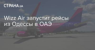 Wizz Air запустит рейсы из Одессы в ОАЭ