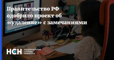 Правительство РФ одобрило проект об «удаленке» с замечаниями