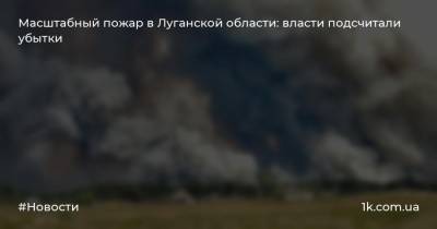Масштабный пожар в Луганской области: власти подсчитали убытки