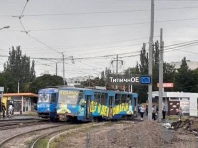 В Харькове произошло столкновение двух трамваев