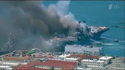 До 57 выросло число пострадавших при пожаре на американском военном корабле «Бонэм Ричард» в Сан-Диего