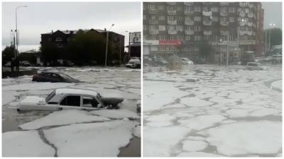 В Армении город ушел под лед после безумного града: потрясающие фото и видео