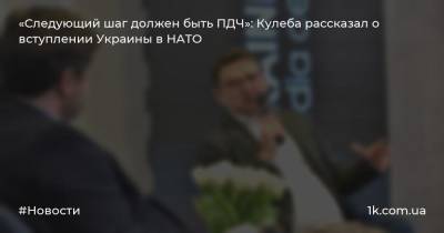 «Следующий шаг должен быть ПДЧ»: Кулеба рассказал о вступлении Украины в НАТО