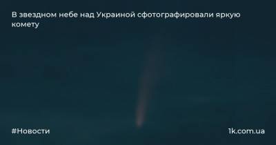 В звездном небе над Украиной сфотографировали яркую комету