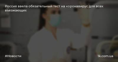 Анна Попова - Россия ввела обязательный тест на коронавирус для всех въезжающих - 1k.com.ua - Россия - Украина