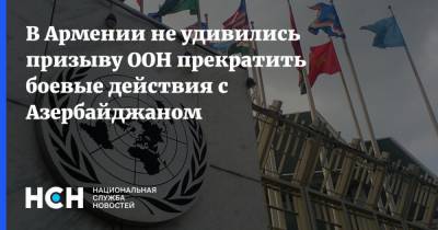 В Армении не удивились призыву ООН прекратить боевые действия с Азербайджаном