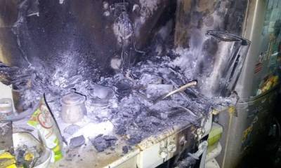 В Карелии ночью квартира загорелась из-за плиты