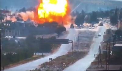 В Сети опубликована видеозапись подрыва российского патруля в Сирии