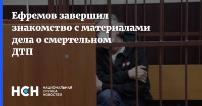 Ефремов завершил знакомство с материалами дела о смертельном ДТП