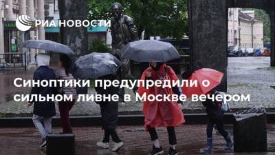 Синоптики предупредили о сильном ливне в Москве вечером