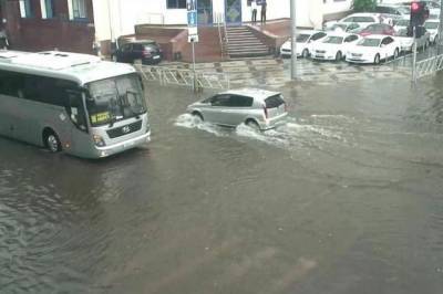 В Краснодаре непогода нарушила движение общественного транспорта