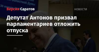Депутат Антонов призвал парламентариев отложить отпуска