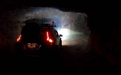 Внедорожная Хонда Джаз способна ездить по пещерам