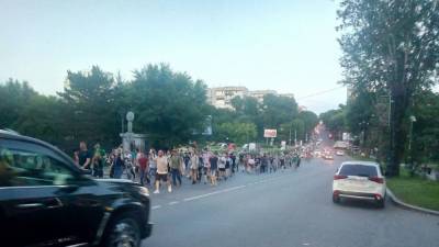 В Хабаровске продолжаются протесты против задержания губернатора