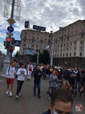 ГАИ перекрыла проспект Независимости в Минске