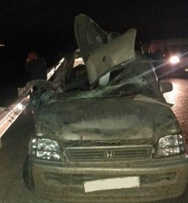 Водитель Honda погиб после ДТП с КамАЗом на кузбасской трассе