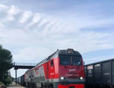 В Ульяновск из Китая доставили поездом автозапчасти, стройматериалы и спорттовары
