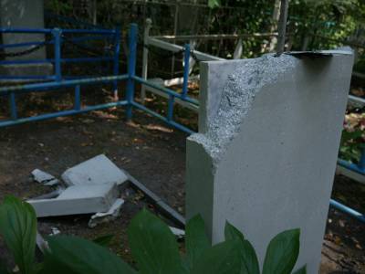 В Копейске задержали вандала, который разрушил 30 надгробий на местном кладбище