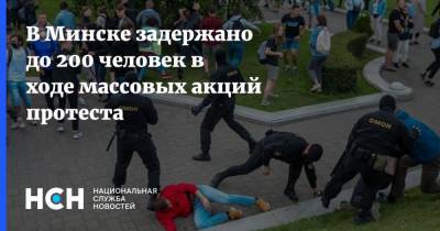 В Минске задержано до 200 человек в ходе массовых акций протеста
