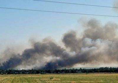 В Донецке пожар на полигоне твердых бытовых отходов